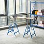 Voir la diapositive 4 : HOMCOM Lot de 2 tréteaux pliables télescopiques hauteur réglable 80-130 cm bleu