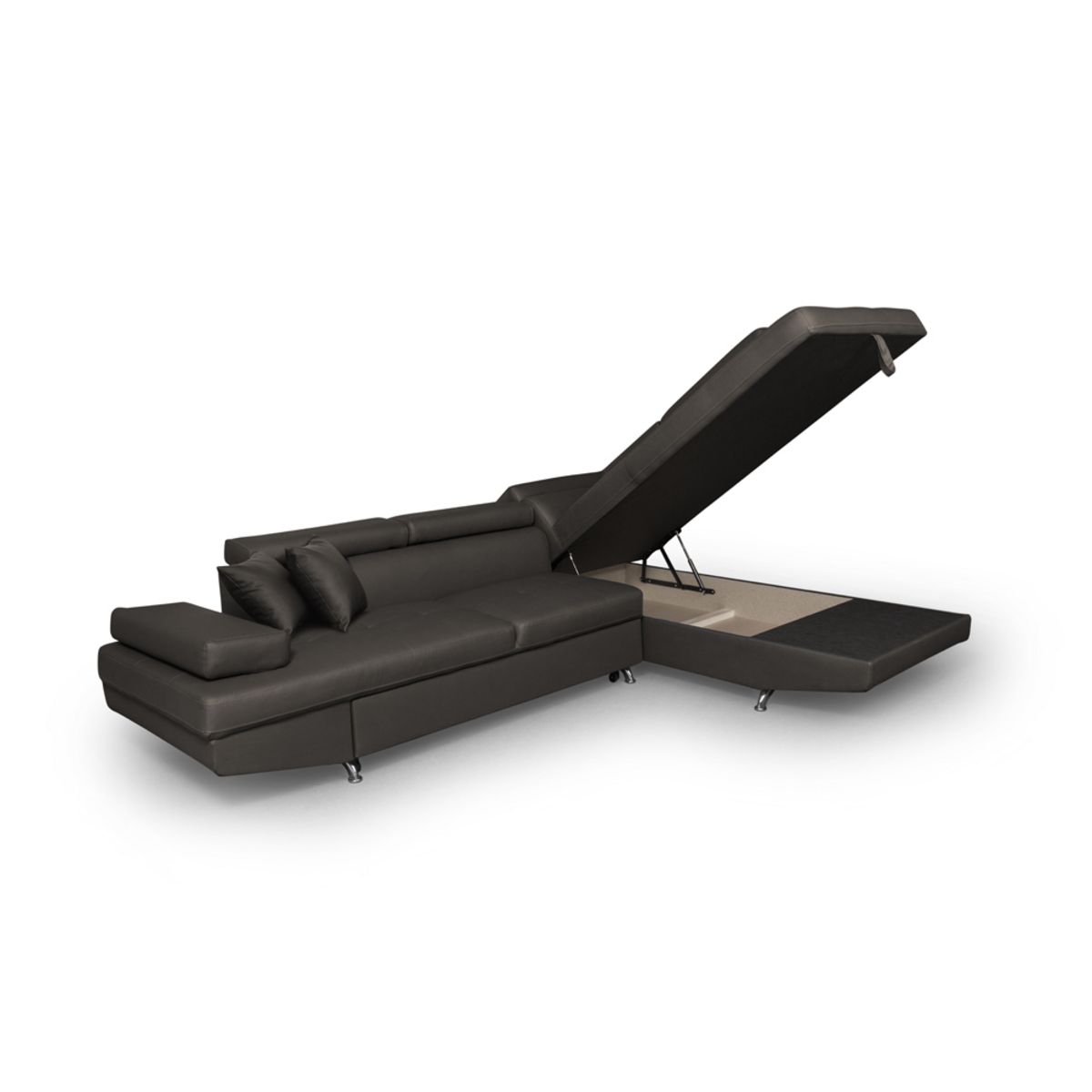 Canapé d'angle droit convertible simili CHICAGO