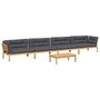 Voir la diapositive 2 : VIDAXL Salon palette de jardin avec coussins 5pcs bois d'acacia massif