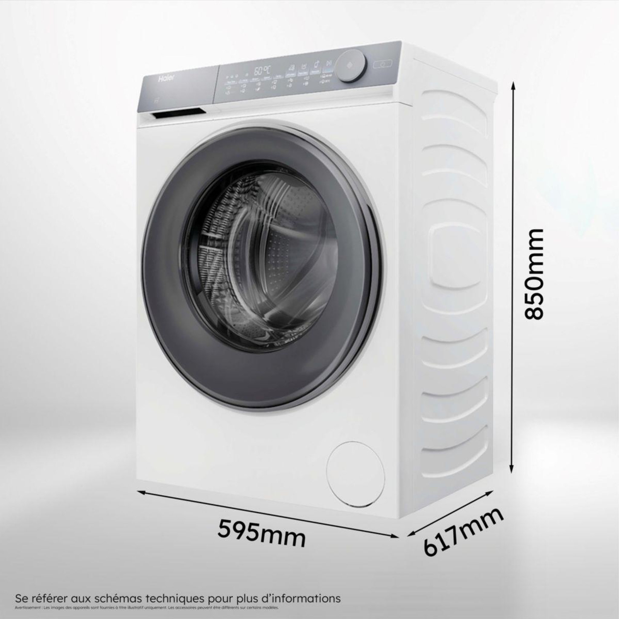 Voir la diapositive 4 : HAIER Lave linge hublot hw100-b14367u-fr