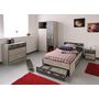 Voir la diapositive 6 : Lot de 2 tiroirs pour lit style industriel 90x190cm  LOFTY