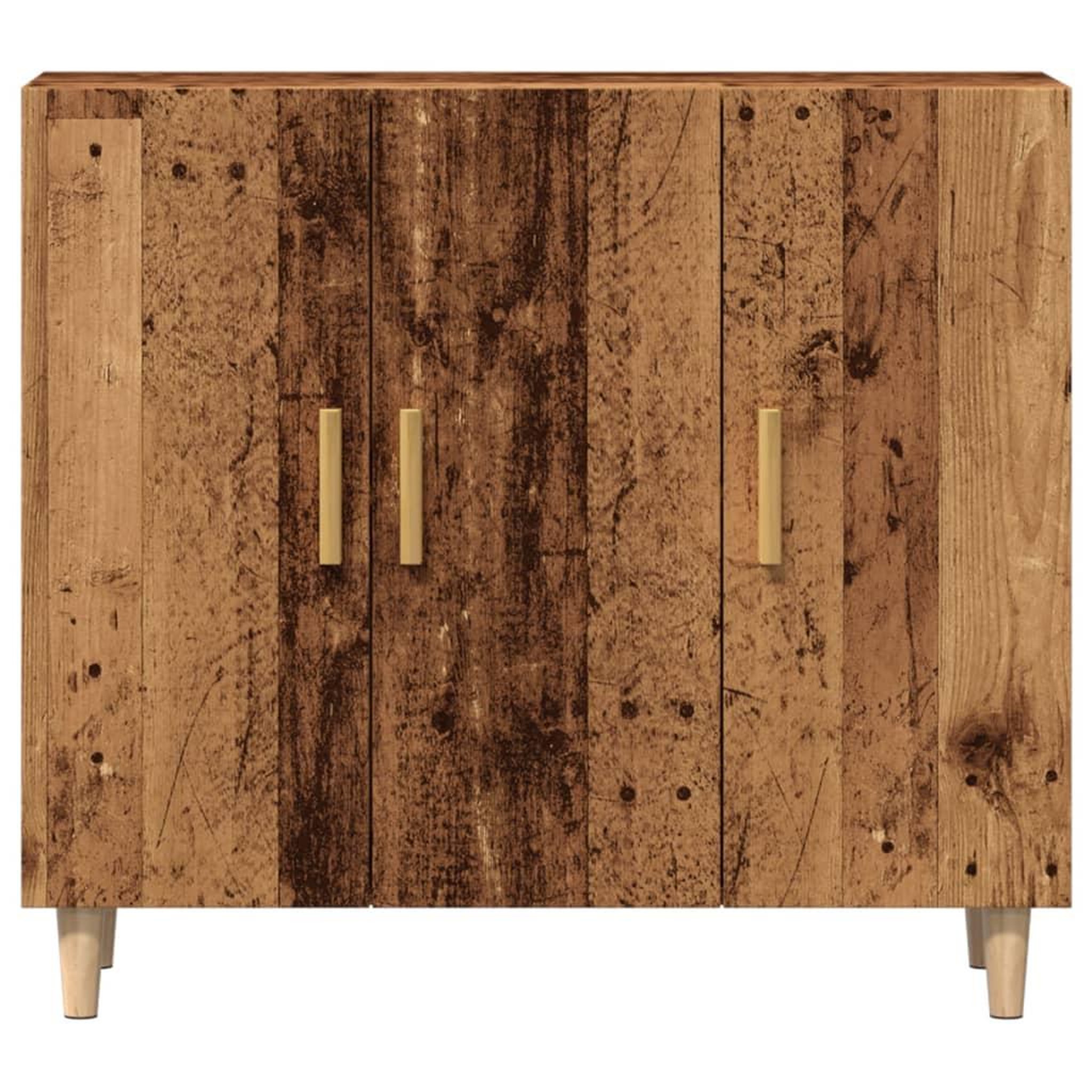 Voir la diapositive 5 : VIDAXL Buffet vieux bois 90x34x80 cm bois d'ingenierie
