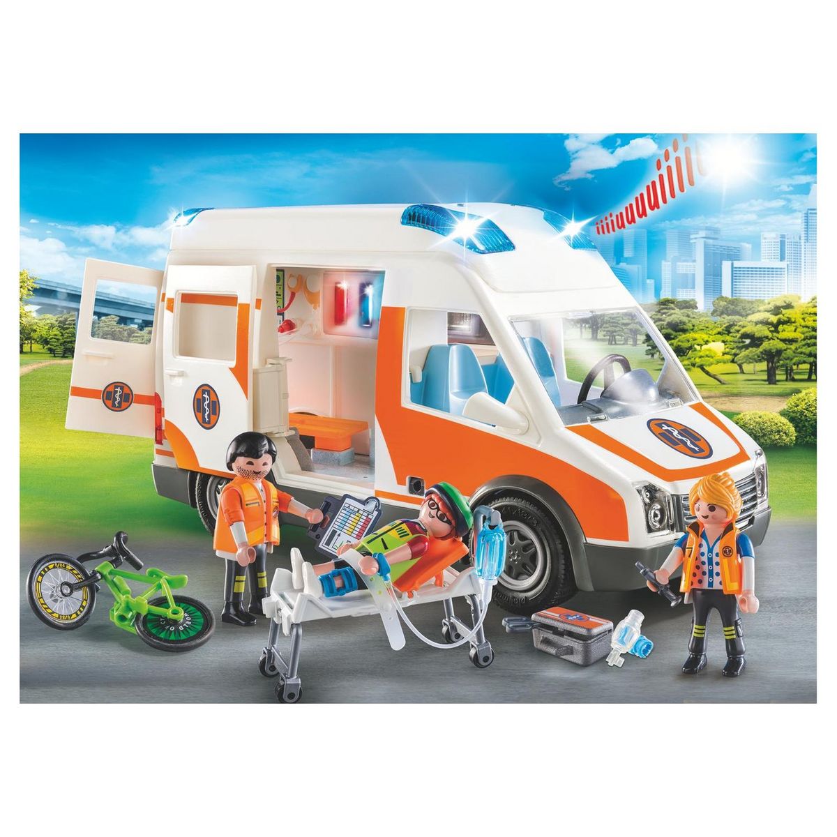 PLAYMOBIL 70049 - City Life - Ambulance et secouristes