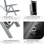 Voir la diapositive 5 : tectake Salon de jardin aluminium 4 places