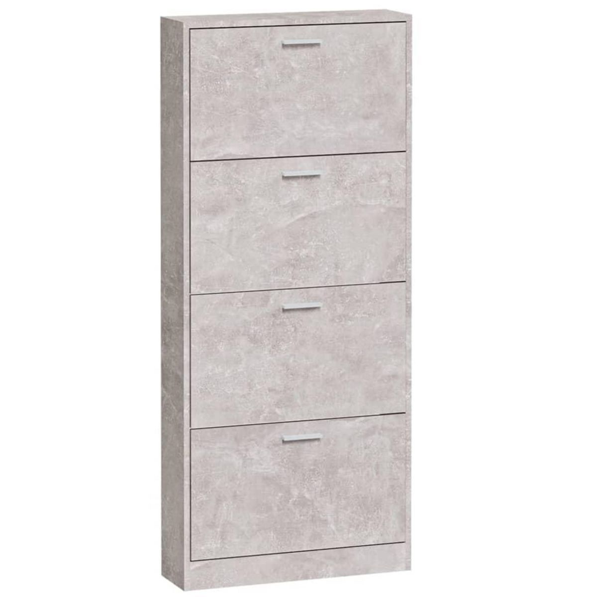 VIDAXL Armoire a chaussures Gris beton 59x17x150 cm Bois d'ingenierie