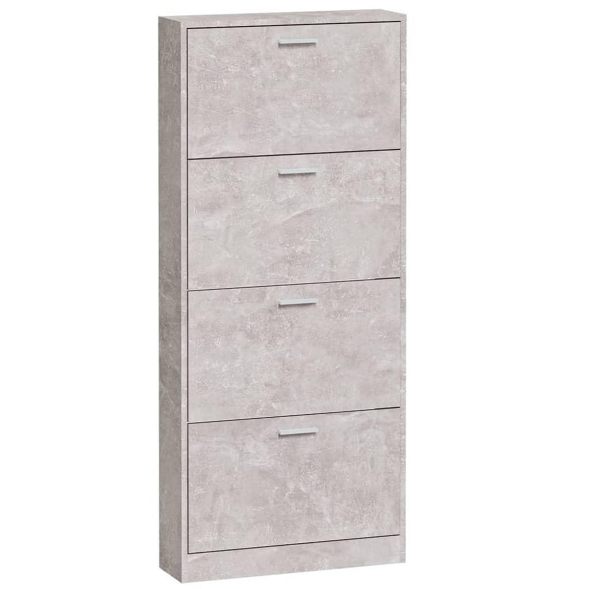 VIDAXL Armoire a chaussures Gris beton 59x17x150 cm Bois d'ingenierie