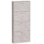 Voir la diapositive 5 : VIDAXL Armoire a chaussures Gris beton 59x17x150 cm Bois d'ingenierie
