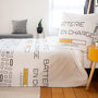 Voir la diapositive 2 : Home collection Parure housse de couette 100% microfibre 72gsm loading