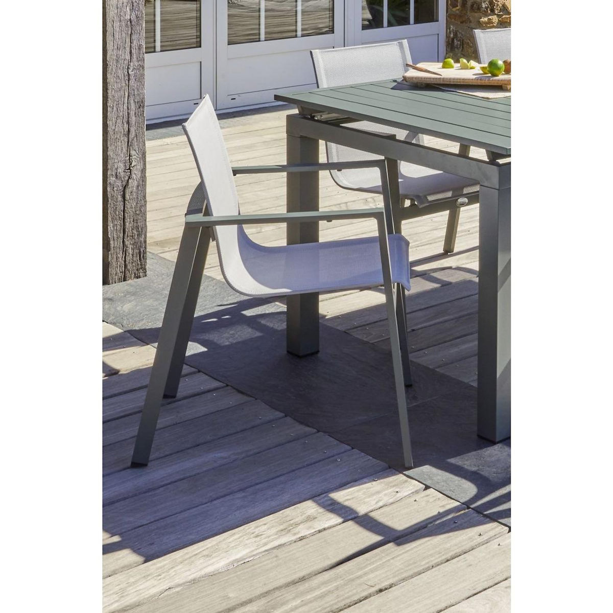 Paris Prix Ensemble Table de Jardin Extensible & 8 Fauteuils  Miami  180-240cm Kaki