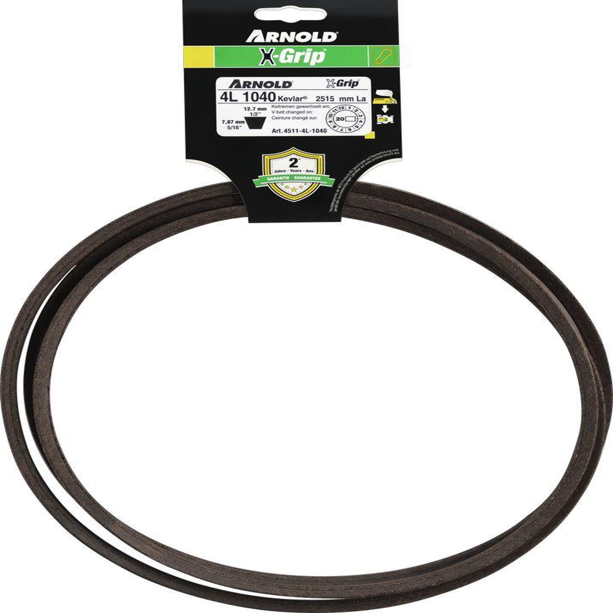ARNOLD Courroie trapézoïdale x-grip v de type 4l1040