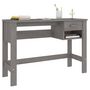 Voir la diapositive 4 : VIDAXL Bureau HAMAR Gris clair 110x40x75 cm Bois massif de pin