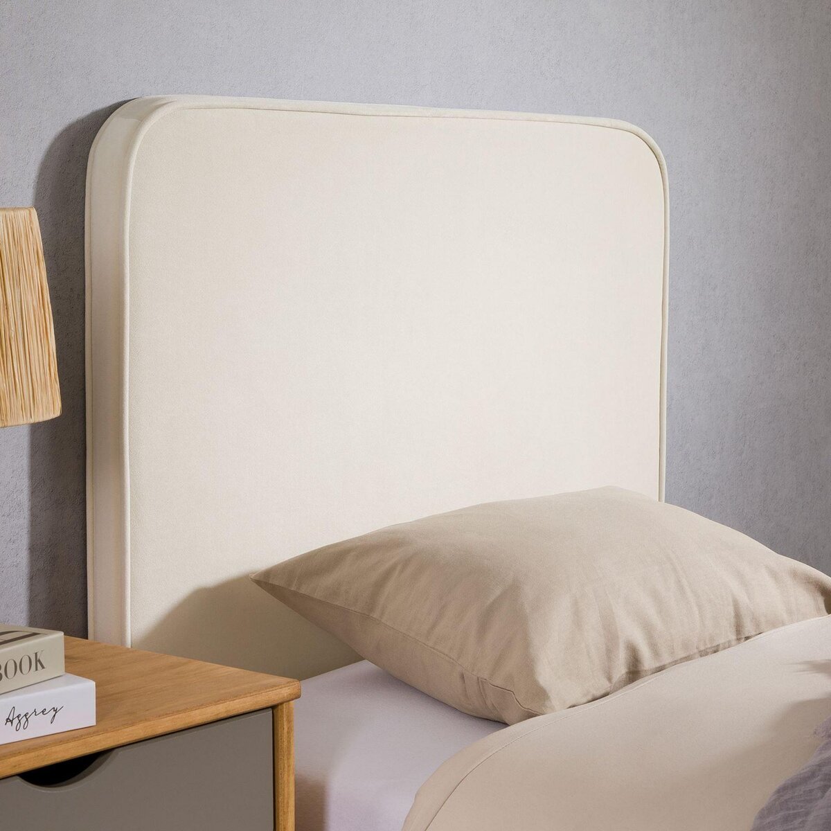 IDIMEX Tête de lit LUNAR 90 avec fixation murale, en tissu