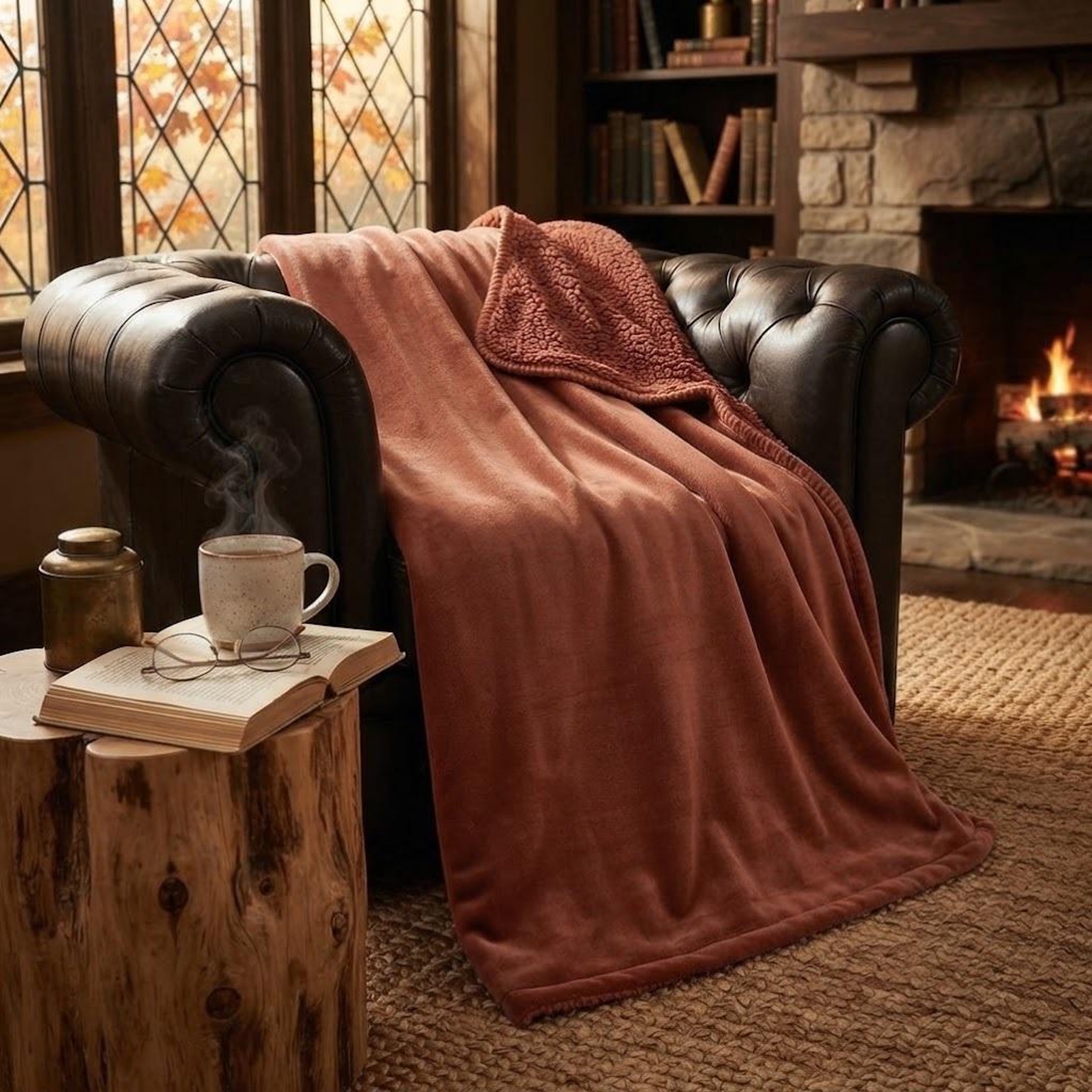 Voir la diapositive 4 : Eden Plaid uni collection douillet design et moderne