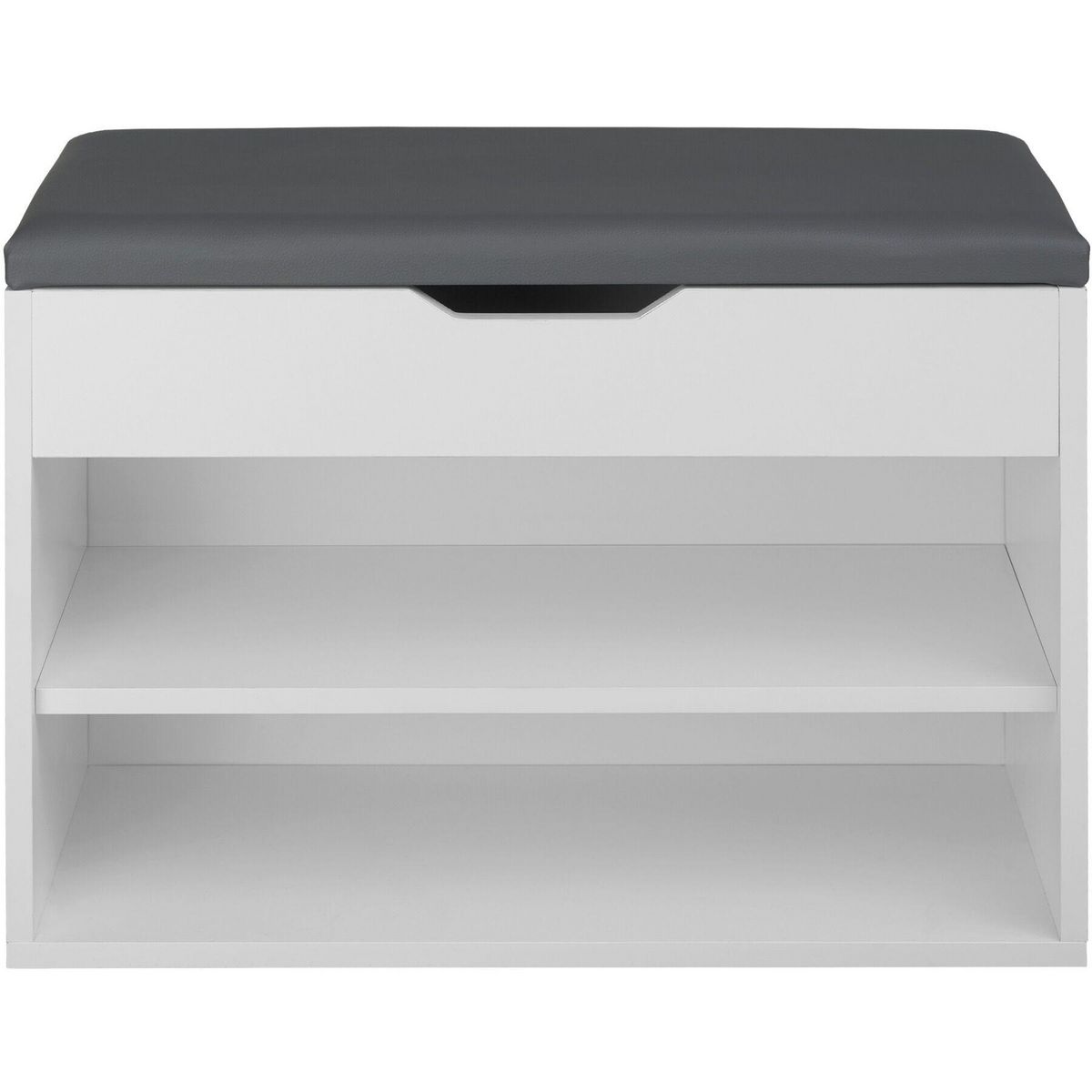 tectake Banc à chaussures pour 6 paires de chaussures blanc