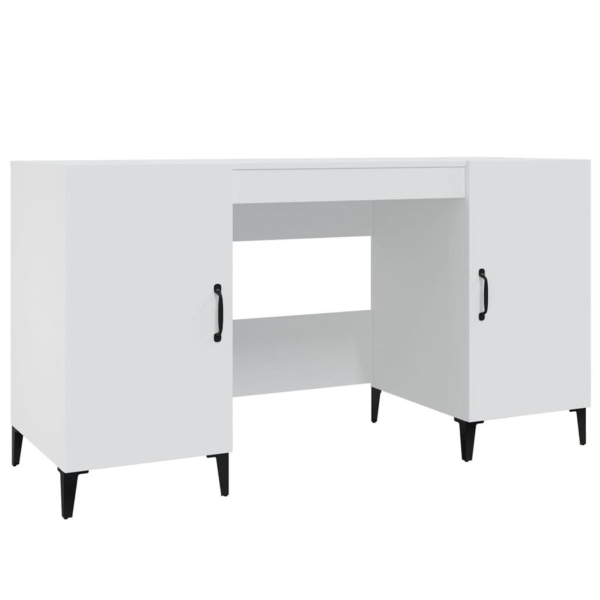 VIDAXL Bureau Blanc 140x50x75 cm Bois d'ingenierie