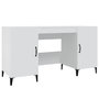 Voir la diapositive 2 : VIDAXL Bureau Blanc 140x50x75 cm Bois d'ingenierie