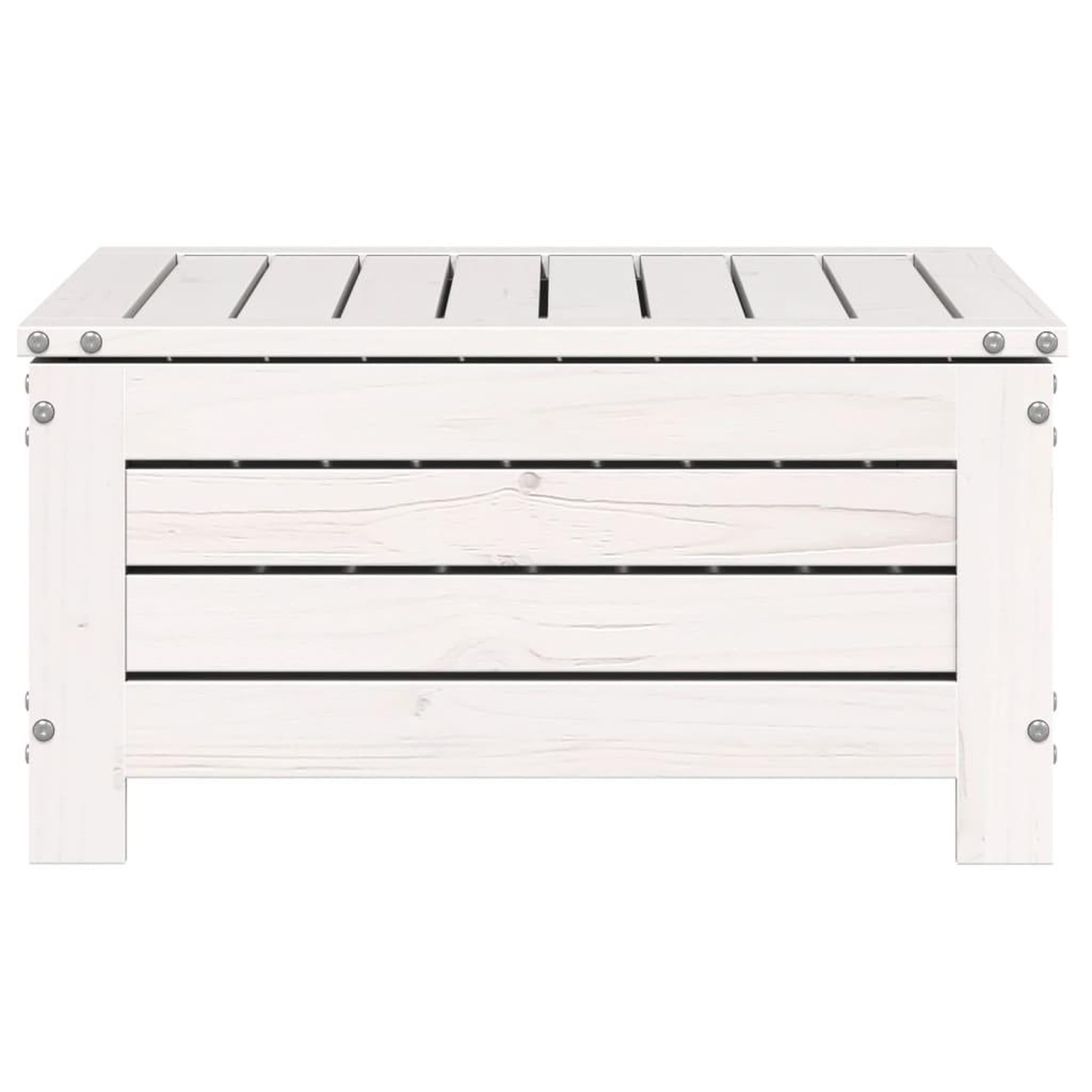 Voir la diapositive 5 : VIDAXL Repose-pied de jardin avec coussin blanc bois de pin massif