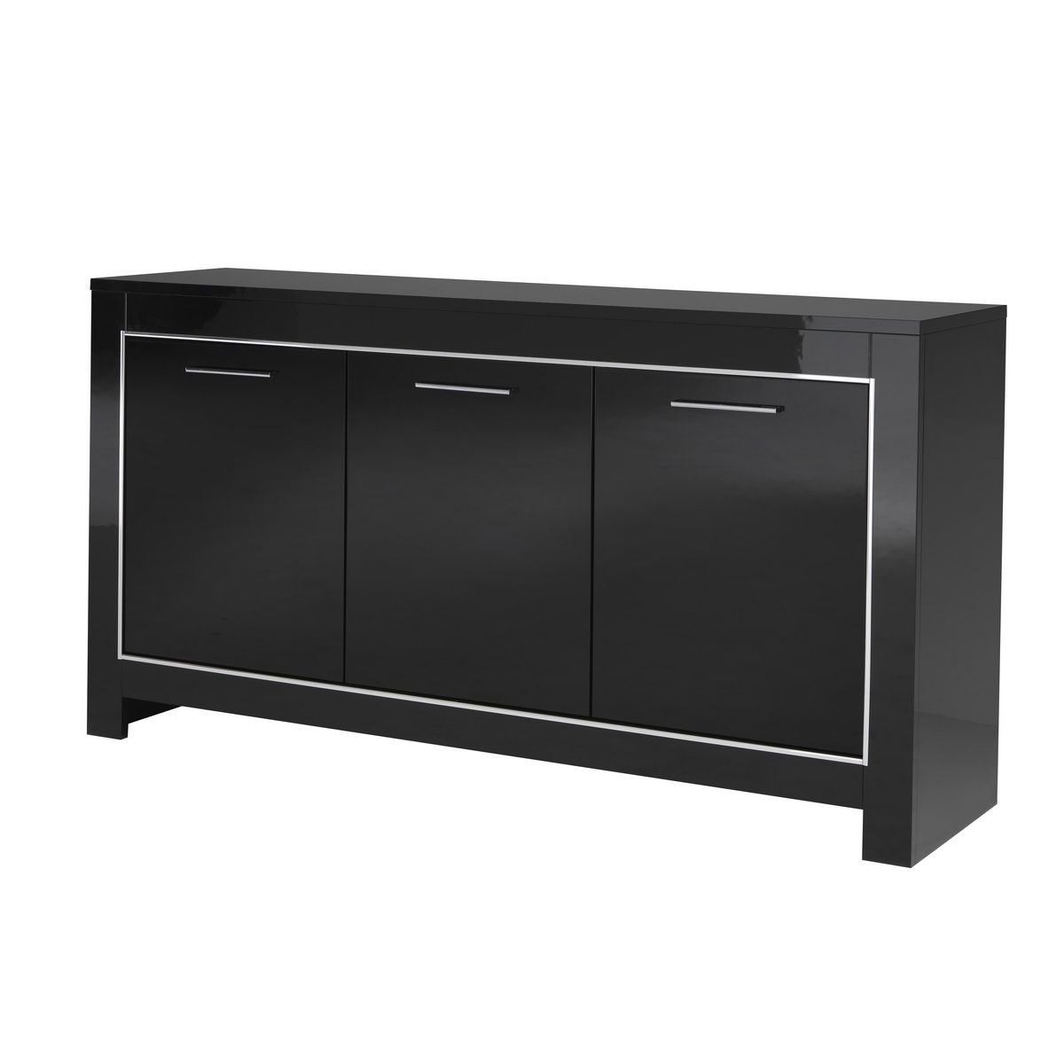 Buffet design moderne 3 portes laqué brillant L160 cm MILANO