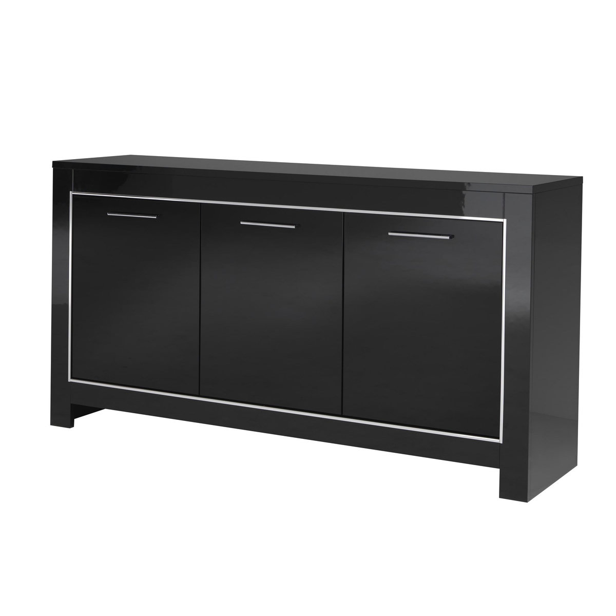 Buffet design moderne 3 portes laqué brillant L160 cm MILANO