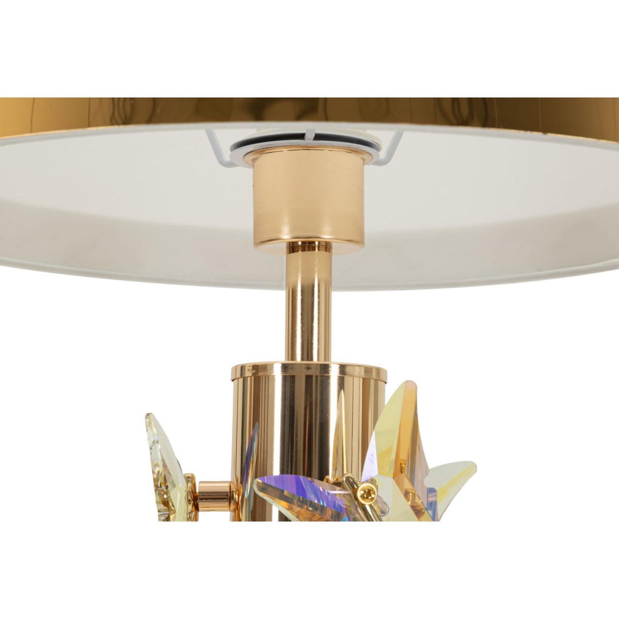 Voir la diapositive 2 : Paris Prix Lampe à poser  butterfly  74cm or & blanc