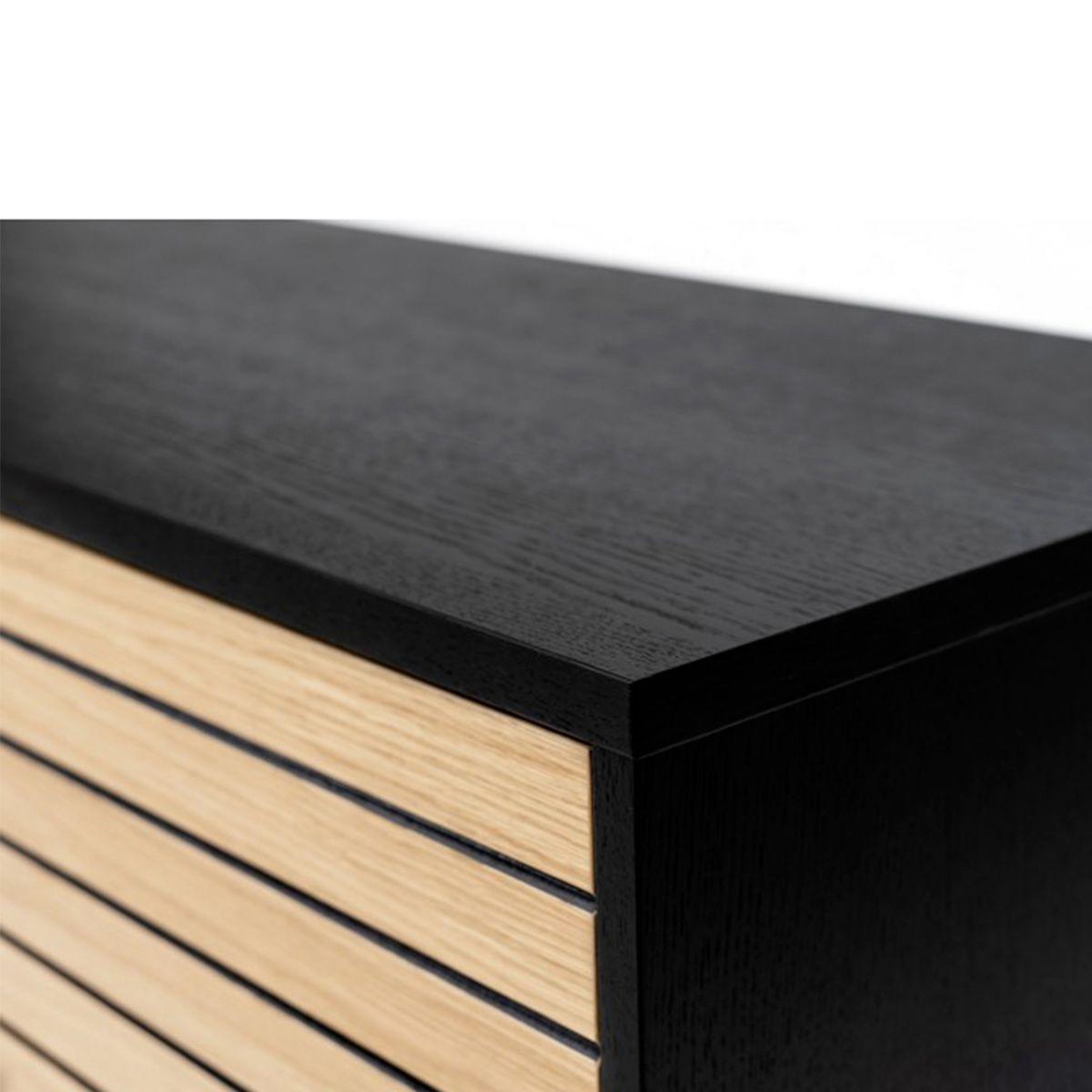 Voir la diapositive 5 : Paris Prix Meuble tv design  stripe  150cm chêne & noir