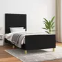 VIDAXL Cadre de lit avec tete de lit Noir 80x200 cm Tissu