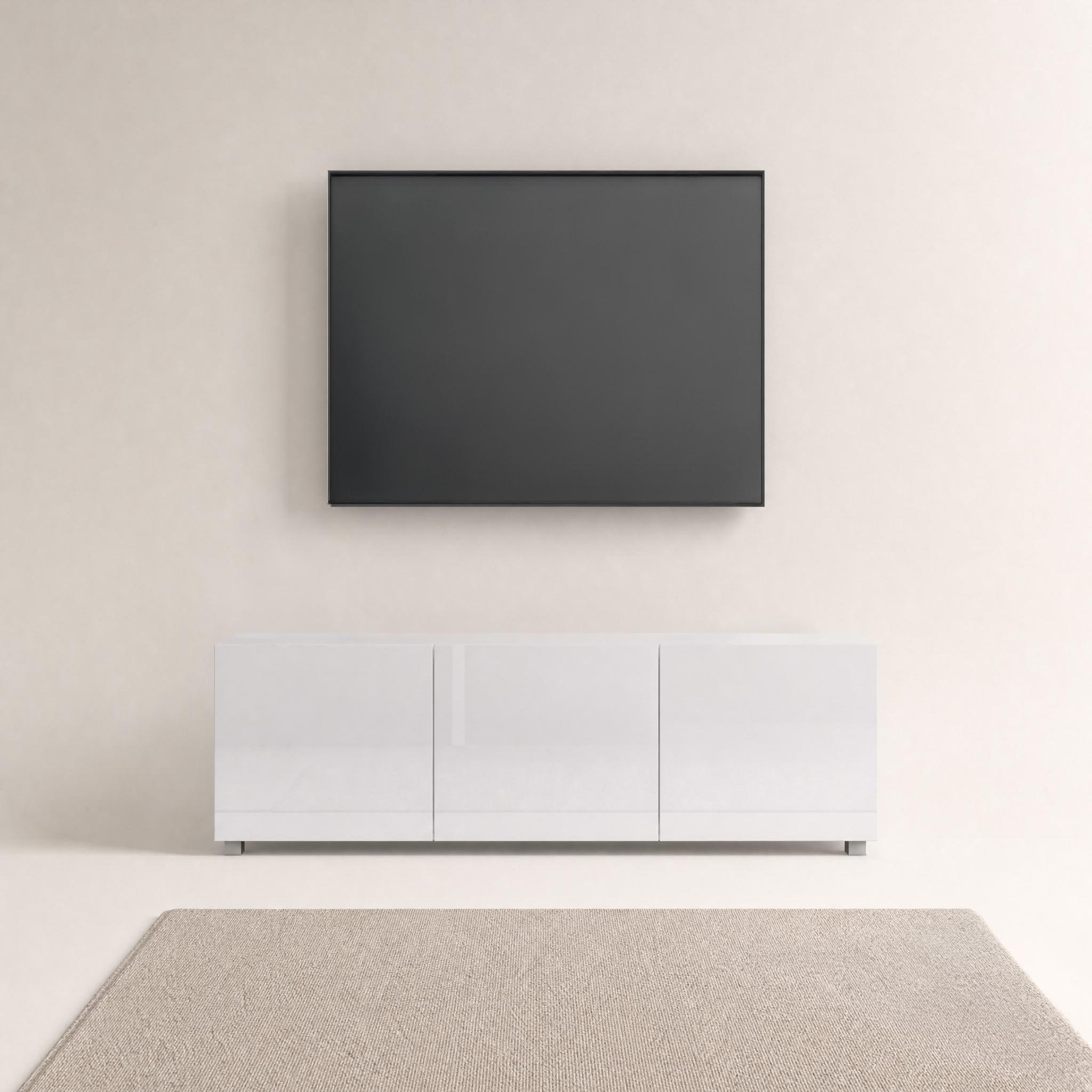 Voir la diapositive 3 : BEST MOBILIER Alix - meuble tv modulable 150 cm - 3 portes