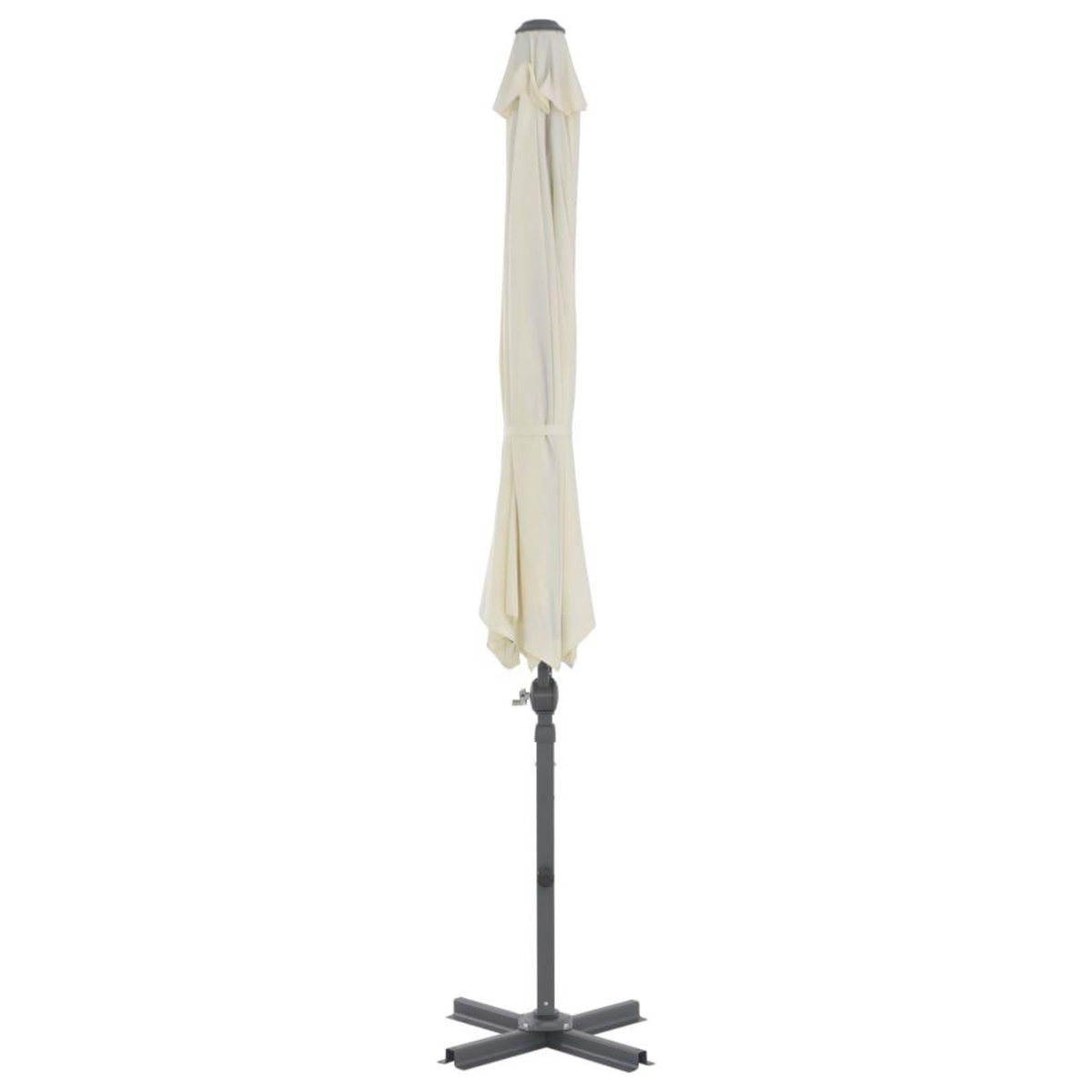 VIDAXL Parasol de jardin avec base portable sable