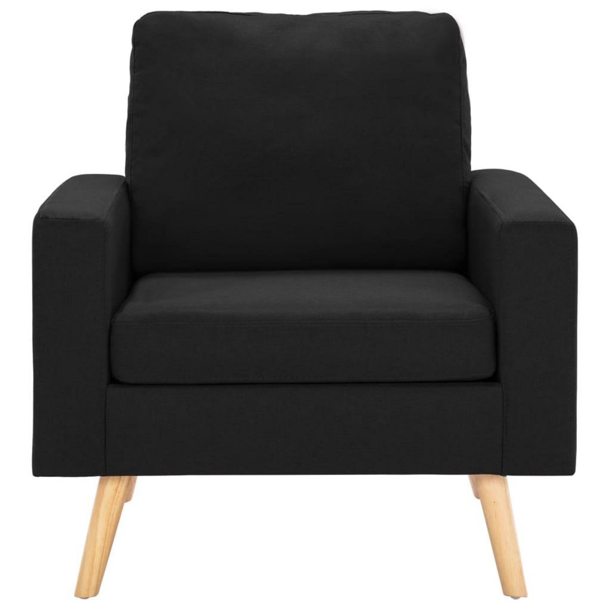 VIDAXL Fauteuil Noir Tissu