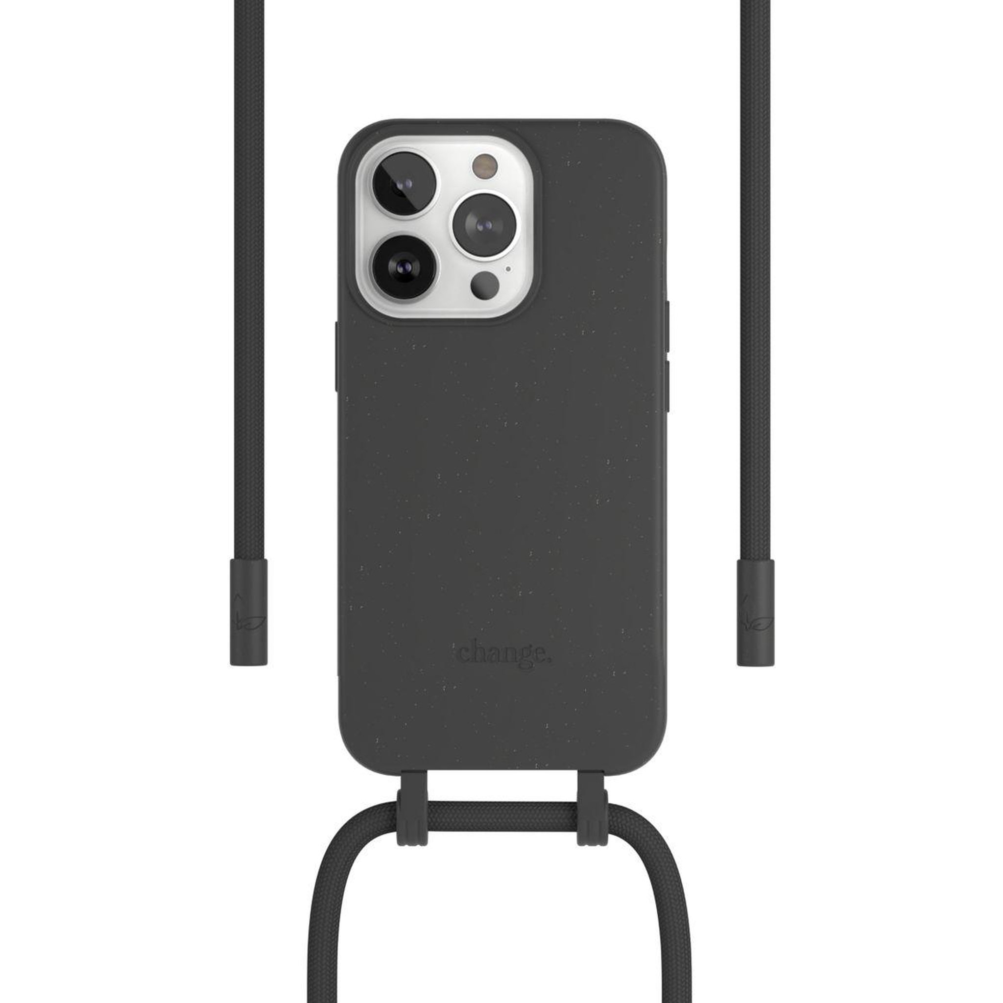 Voir la diapositive 2 : WOODCESSORIES Coque avec cordon iPhone 14 Pro Tour de cou noir