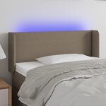 VIDAXL Tete de lit a LED Taupe 103x16x78/88 cm Tissu