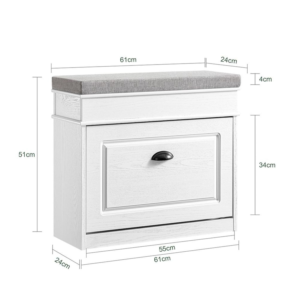 SOBUY SoBuy - Banc de Rangement à Chaussures avec Un Tiroir - Classique - FSR82-K