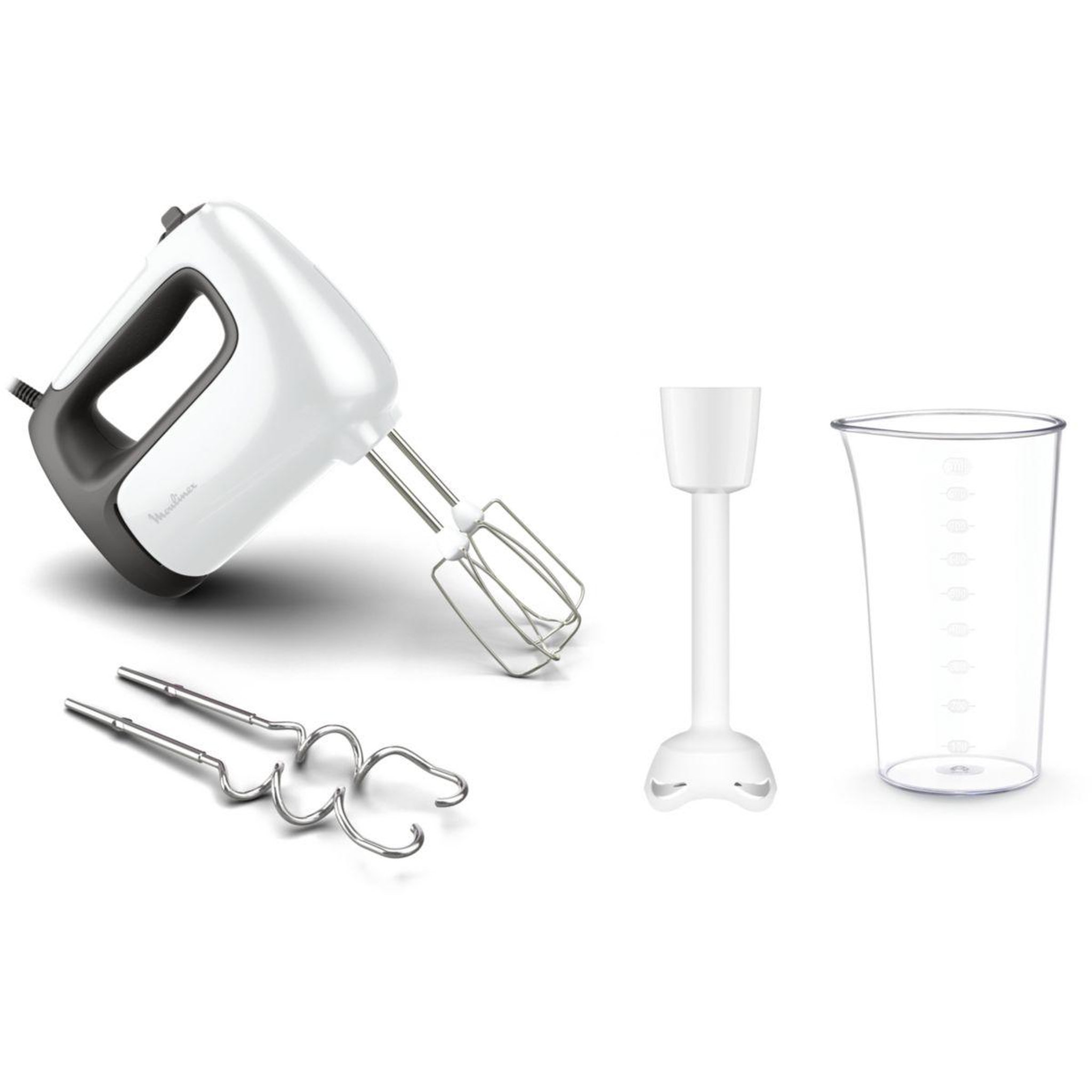 MOULINEX Batteur prep'mix+ 500w hm461110 + 2 accessoires