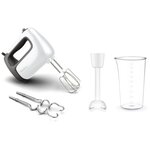 MOULINEX Batteur PREP'MIX+ 500W HM461110 + 2 accessoires