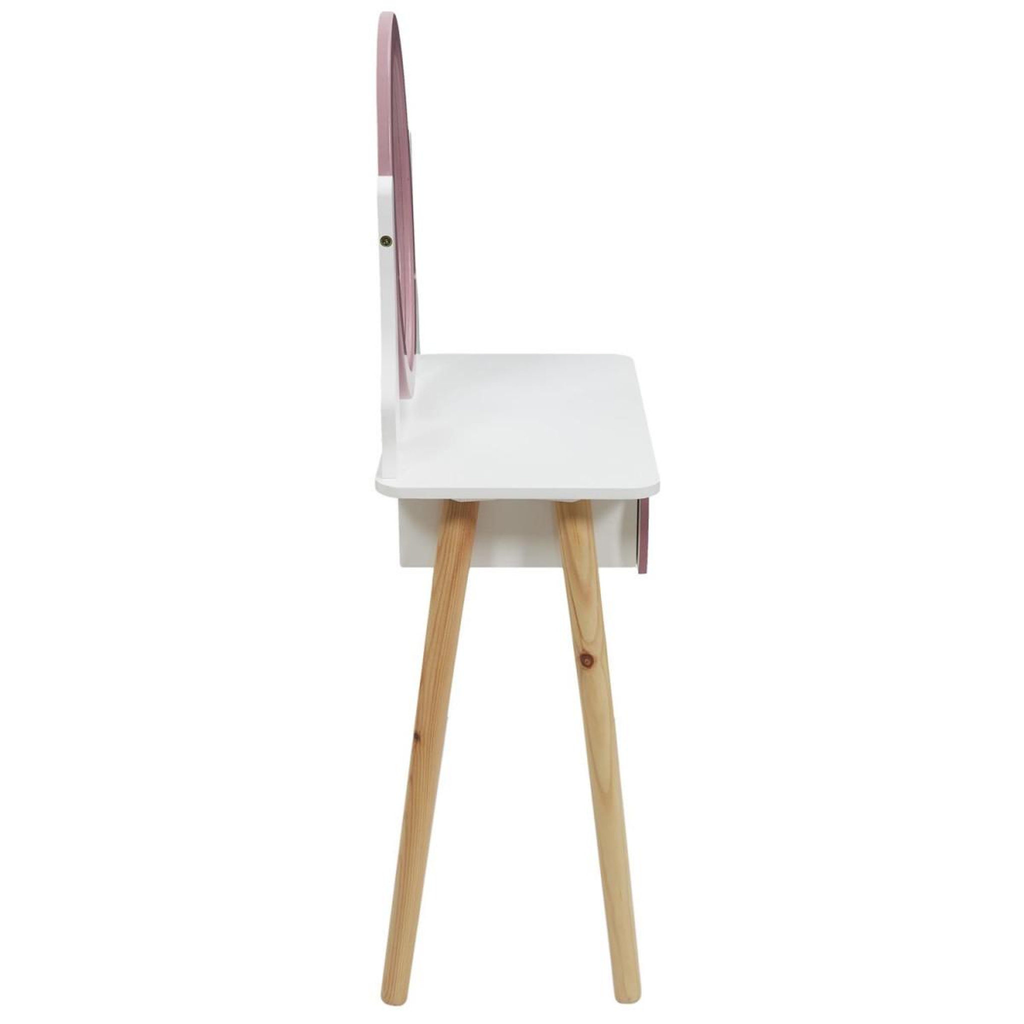Voir la diapositive 3 : The Home Deco Factory Coiffeuse enfant  madame princesse  108cm rose