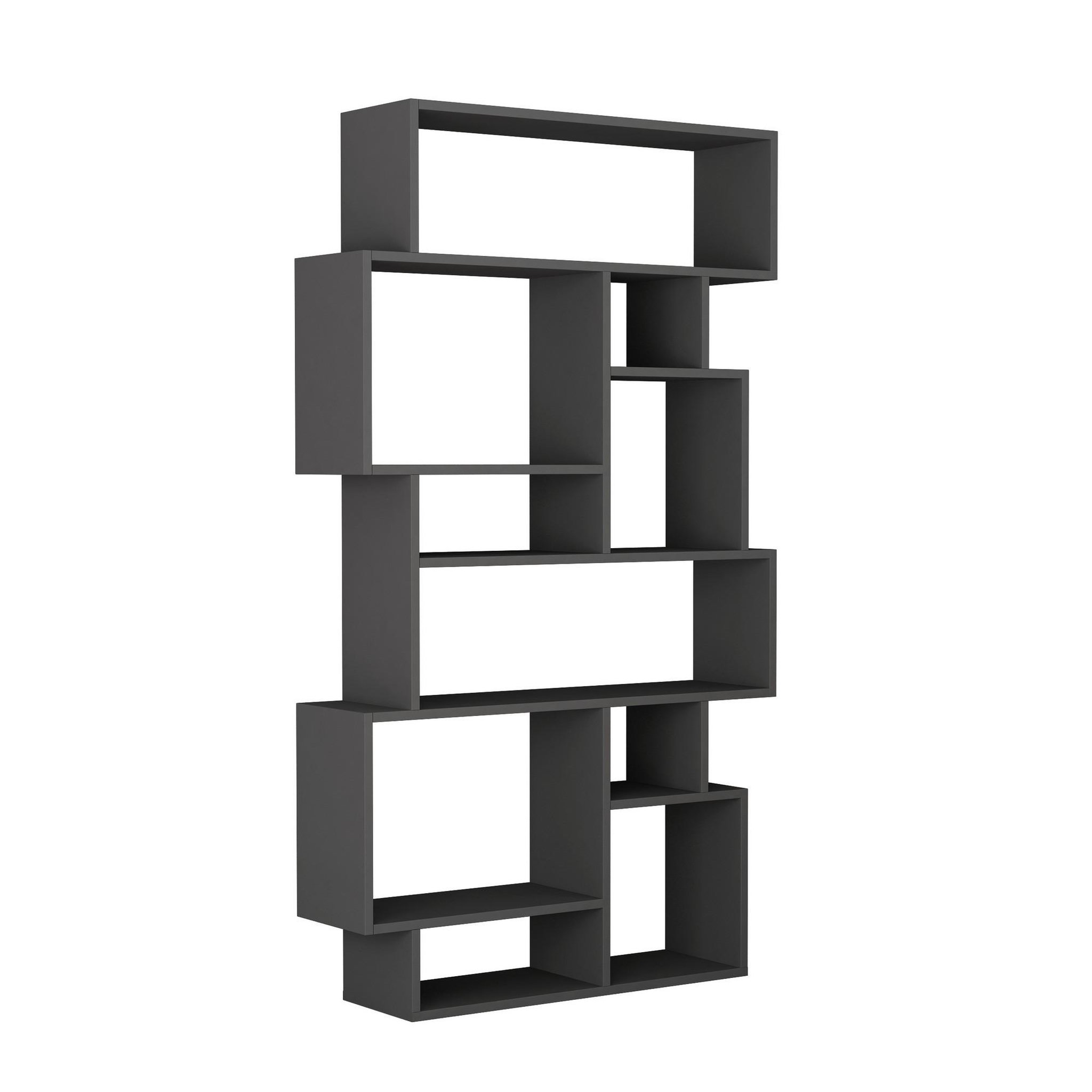 Habitat et Jardin Bibliothèque en bois  karmato  - 96 x 25 x 168 cm - gris anthracite