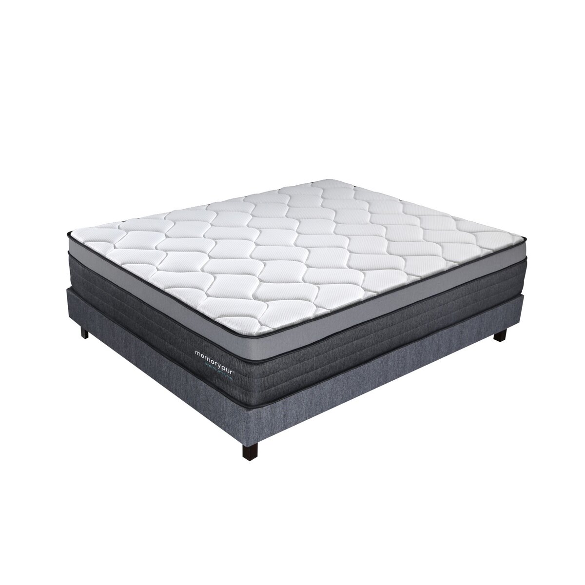 MemoryPur Ensemble matelas ressorts ensachés + sommier kit 160X200 cm PERFECTION