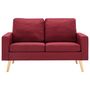 Voir la diapositive 3 : VIDAXL Ensemble de canapes 2 pcs Tissu Rouge bordeaux