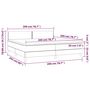 Voir la diapositive 6 : VIDAXL Sommier a lattes de lit et matelas et LED Creme 200x200cm Tissu