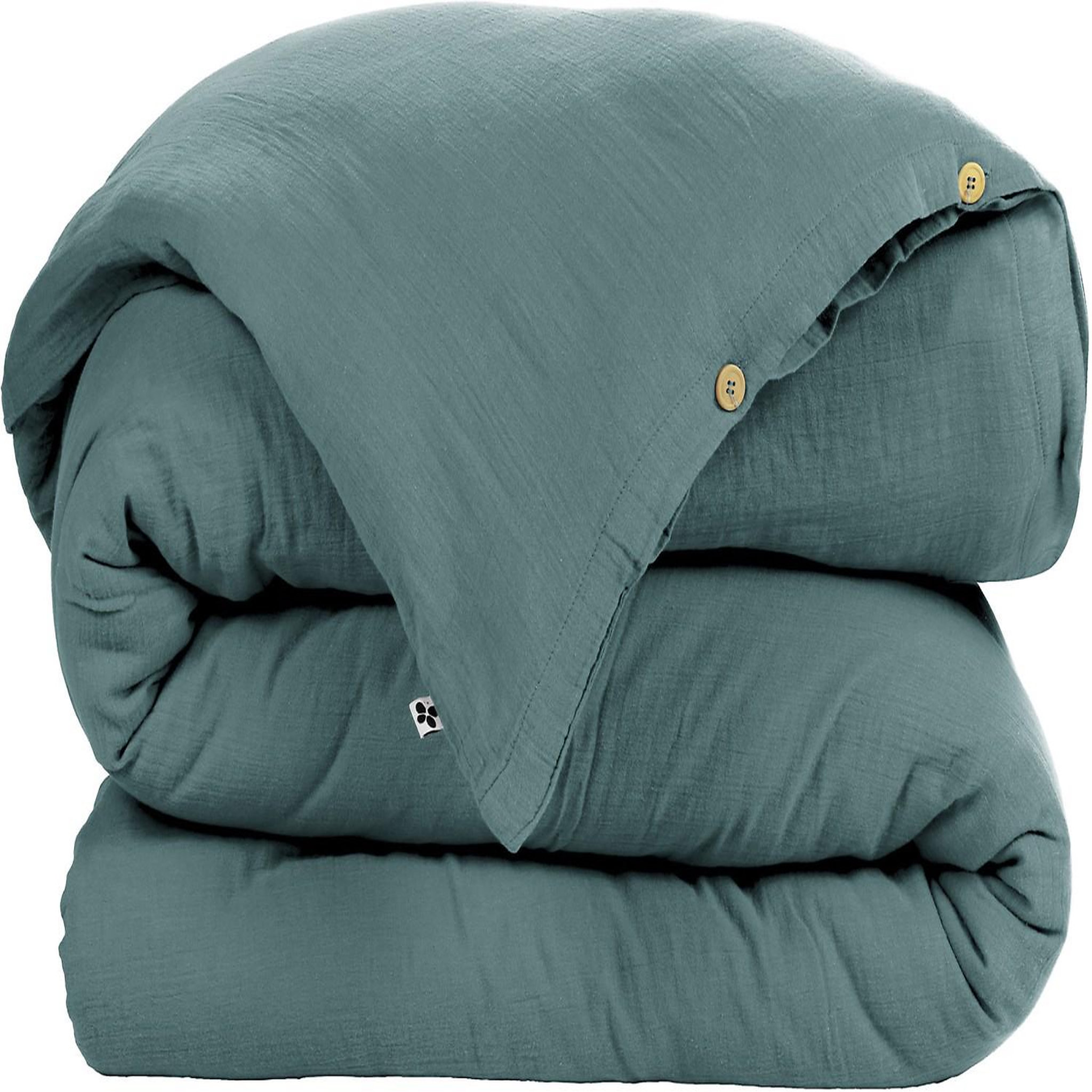 Voir la diapositive 3 : Home collection Housse de couette 100% gaze de coton