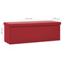 Voir la diapositive 6 : VIDAXL Banc de rangement pliable Rouge bordeaux PVC