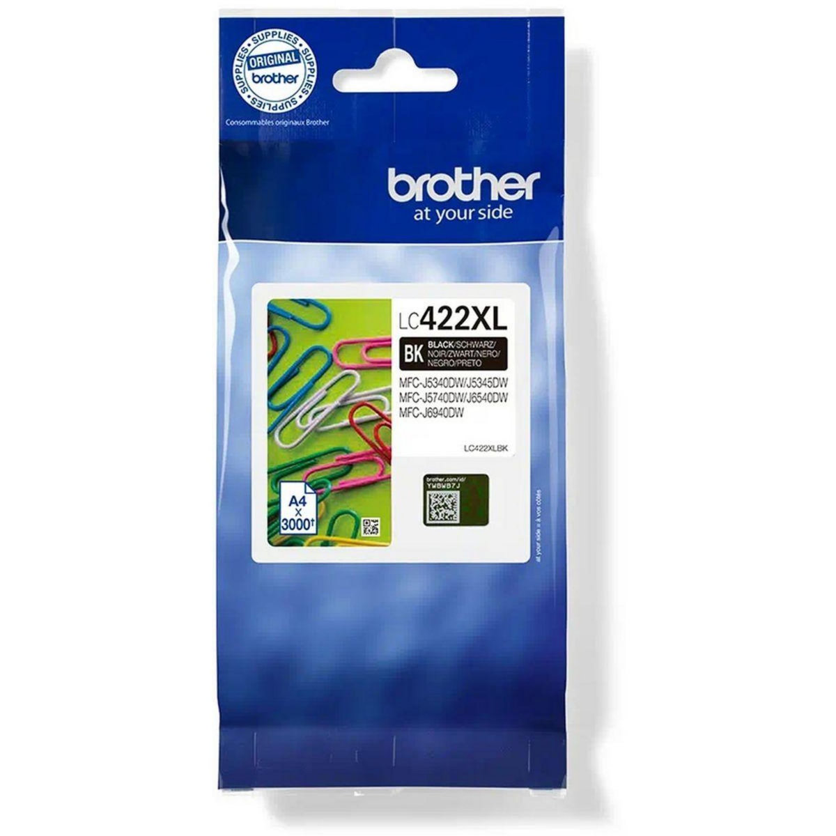 Brother Cartouche d'encre Originale LC422 XL Haute Capacité Noire - LC422XLBK