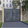 Voir la diapositive 2 : Habitat et Jardin Portail aluminium semi ajouré  Julien  - 340 x 180 cm  - Gris