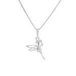 L'ATELIER D'AZUR Collier Argent 925/000 Rhodié - Fée Pavée de Zirconiums