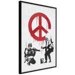 Paris Prix Affiche Murale Encadrée  Banksy CND Soldiers II. Coloris disponibles : Jaune, Noir