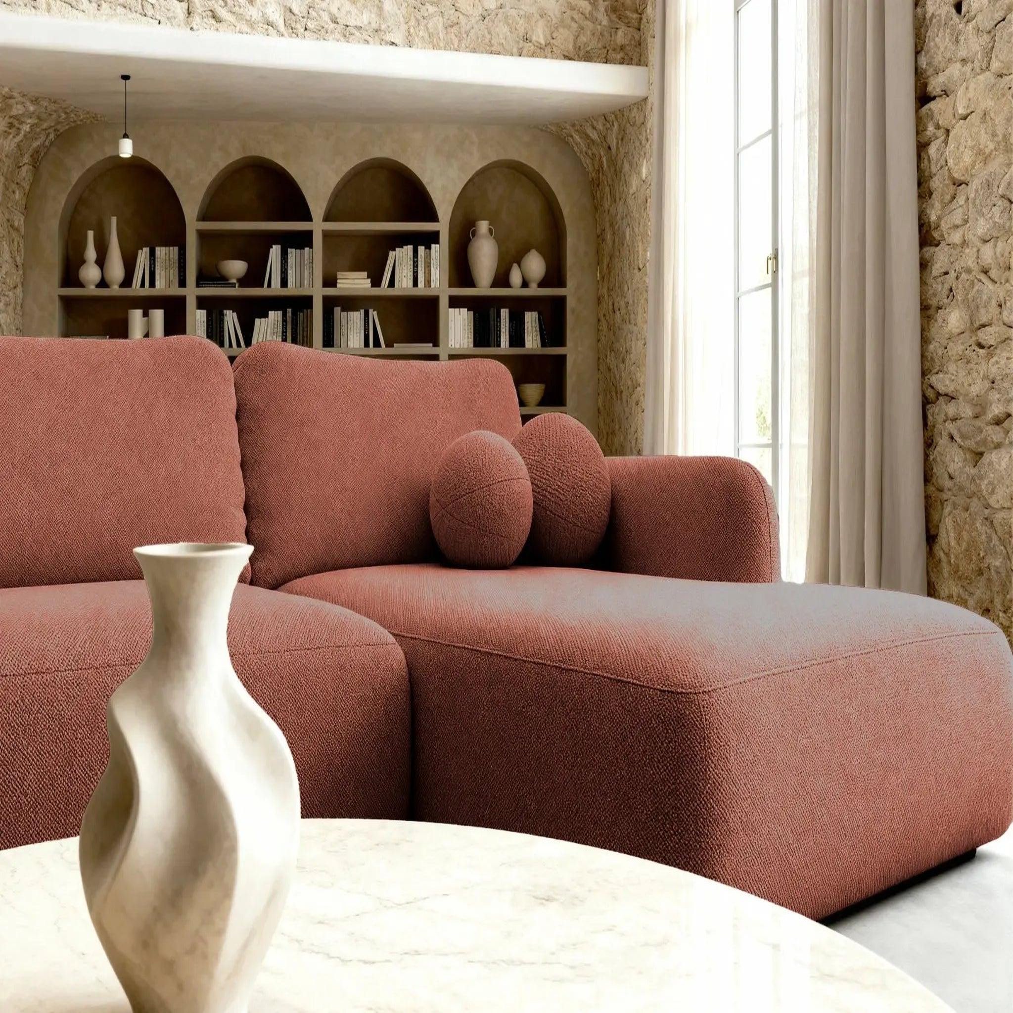 Voir la diapositive 4 : CASANOVA PARIS Gigi - canapé d'angle convertible tissu bouclette