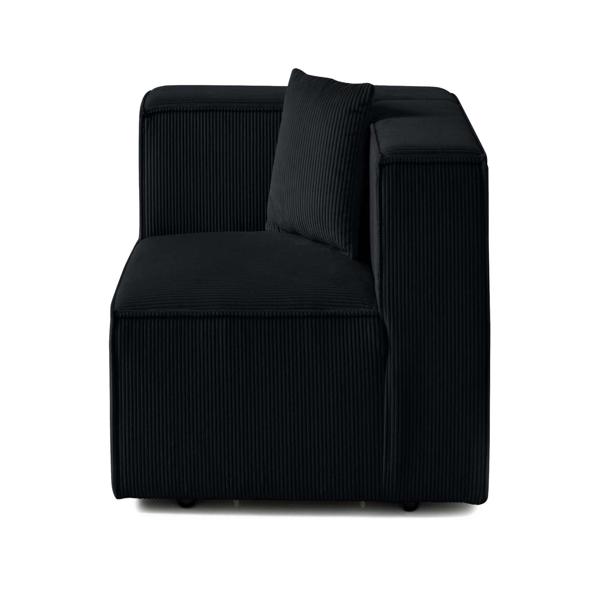 Voir la diapositive 5 : LISA DESIGN Arty - module d'assise gauche - en velours côtelé