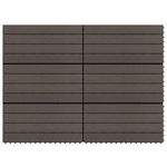 VIDAXL Carreaux de terrasse 6 pcs WPC 60x30 cm 1,08 m^2 Marron fonce