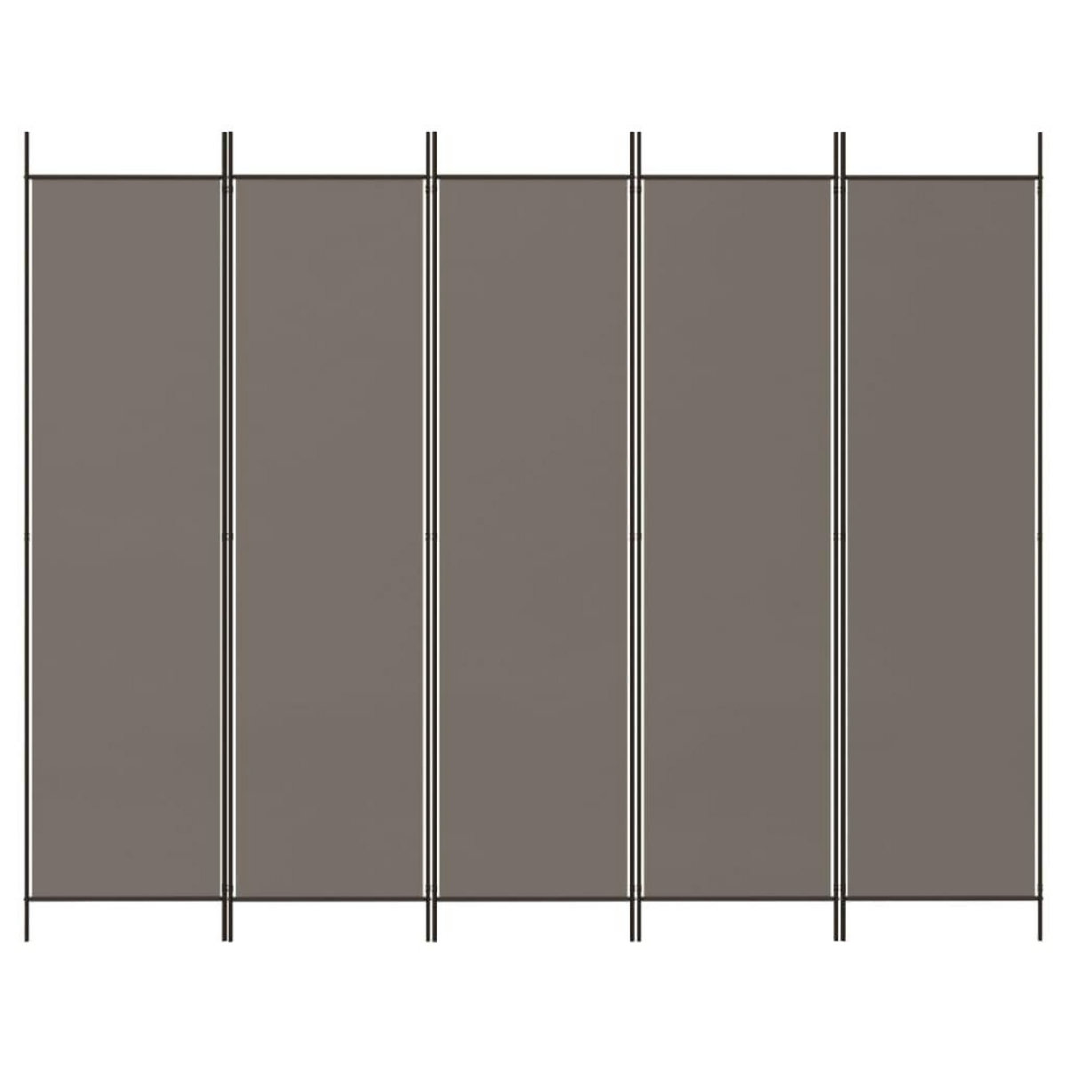 VIDAXL Cloison de separation 5 panneaux Anthracite 250x220 cm Tissu