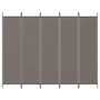 Voir la diapositive 3 : VIDAXL Cloison de separation 5 panneaux Anthracite 250x220 cm Tissu